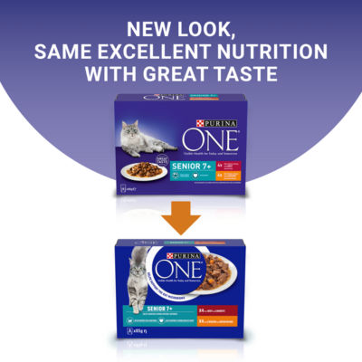PURINA ONE Mini Filets in Gravy SENIOR 7+ (Beef, Chicken) Wet Cat Food 8x85g thumbnail 3