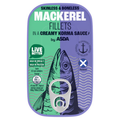 Mackerel Fillets in a Creamy Korma Sauce 125g