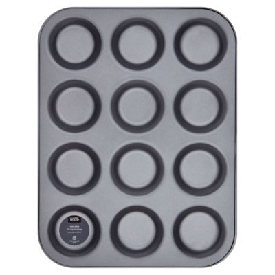 George Home Non-Stick Grey 12 Cup Bun Tray