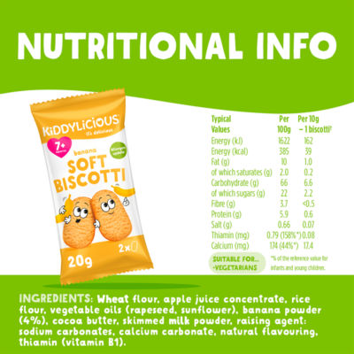 Banana Soft Biscotti 7+ Months 6 x 20g (120g) thumbnail 4