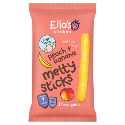 Peach + Banana Melty Sticks from 7 Months 16g thumbnail 2