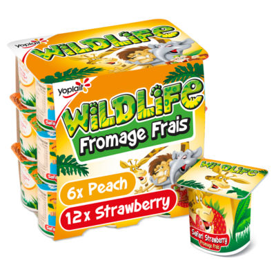 Wildlife Kids Strawberry & Peach Yoghurt Pots 18 x 45g thumbnail 2
