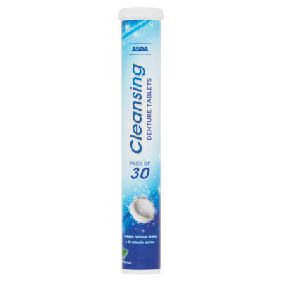 30 Cleansing Denture Tablets Mint Flavour