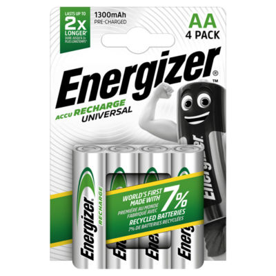Accu Recharge Universal Rechargeable AA Batteries 4 Pack thumbnail 2