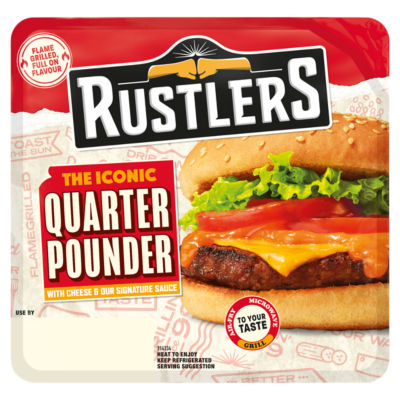 Rustlers Flame Grilled The Classic Quarter Pounder