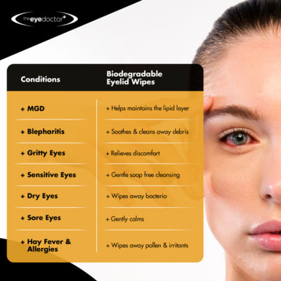 20 Biodegradable Eyelid Wipes thumbnail 4