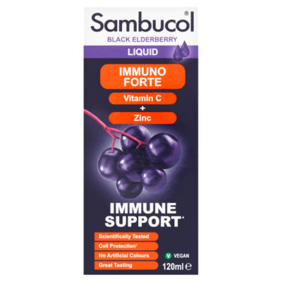 Black Elderberry Immuno Forte Liquid 120ml thumbnail 2