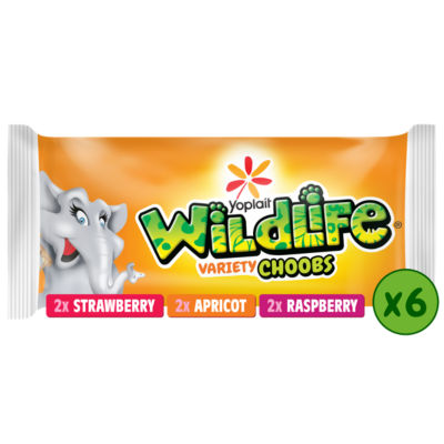 Choobs Kids Strawberry, Raspberry & Apricot Yoghurt Tubes 6 x 37g