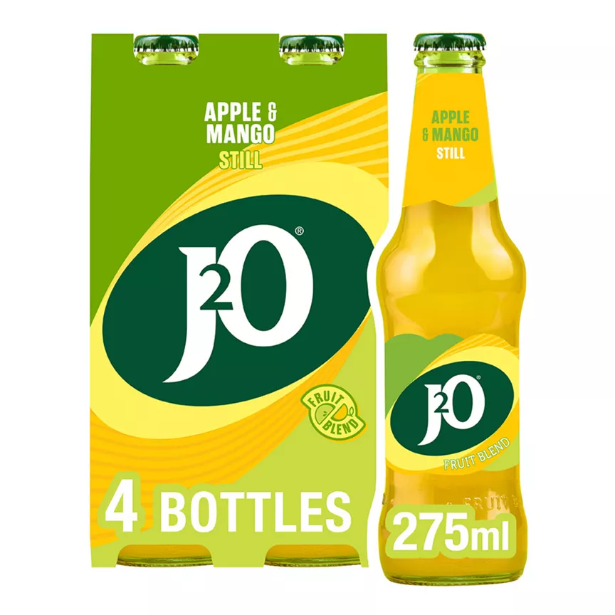 J2O Apple & Mango Juice Drink Bottles 4 x 275ml