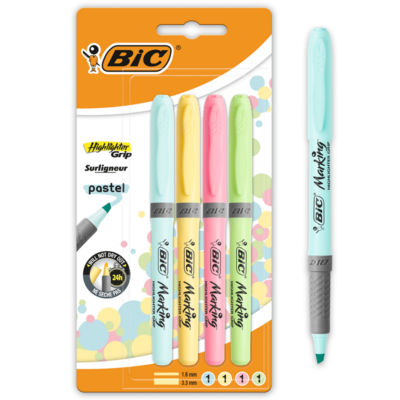 BIC Highlighter Grip Pens x4 thumbnail 2