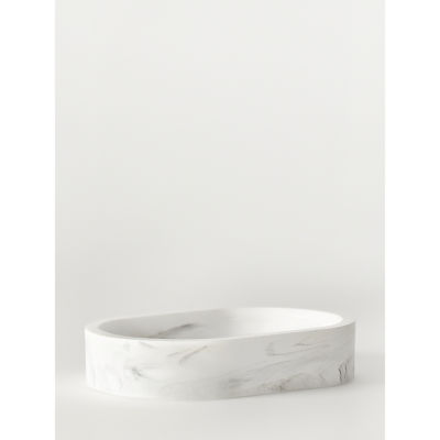 White Marble Effect Soap Dish thumbnail 2