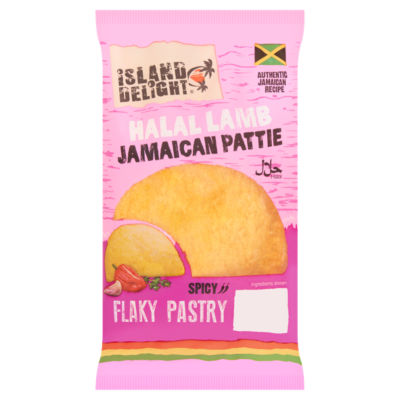 Island Delight Halal Lamb Jamaican Pattie Flaky Pastry