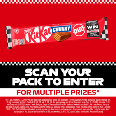 F1 Chunky Duo Milk Chocolate Bar 64g thumbnail 4