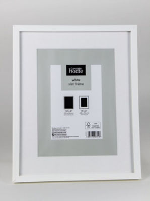 White Photo Frame 8x6 with mount, 10x8 no mount