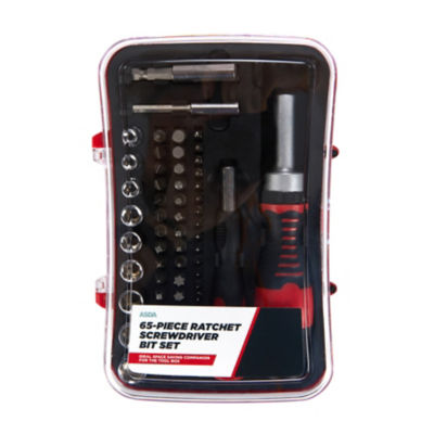 Asda 65pc Ratchet Screwdriver Bit Set