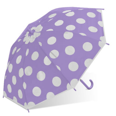 Purple Polka Dotted Childrens Umbrella thumbnail 2