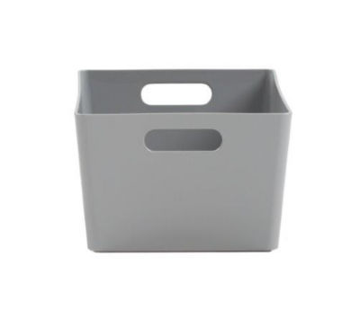 Small 3.9L Grey Plastic Storage Box thumbnail 2