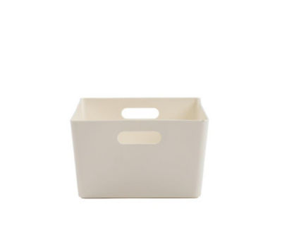 Large Cream Plastic Storage Box thumbnail 2