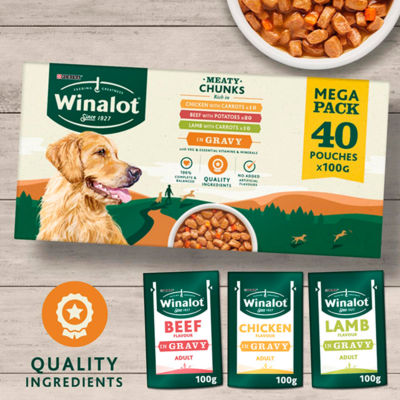 Meaty Chunks Mixed in Gravy Wet Dog Food 40x100g thumbnail 3