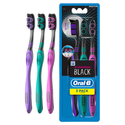 Allrounder Black Toothbrush x3 thumbnail 2