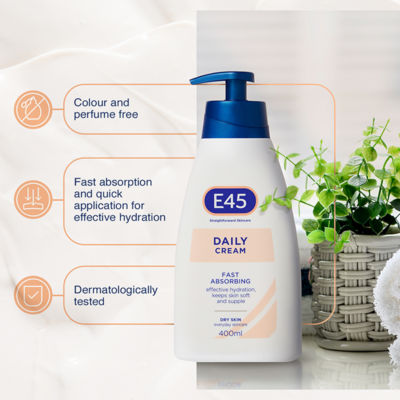 Daily Fast Absorption Moisturiser Cream, body, face and hands cream for dry skin Pump thumbnail 4