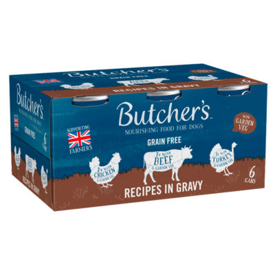 Butcher's Recipes in Gravy Dog Food Tins