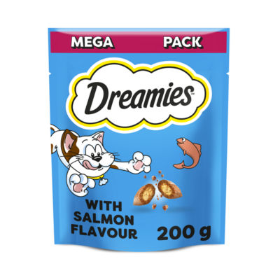 Dreamies Cat Treat Biscuits with Salmon Flavour Mega Pack 200g