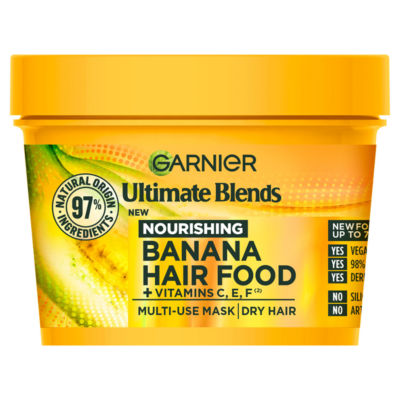 Ultimate Blends Hair Food, Banana 3-in-1 Dry Hair Mask Treatment, 400ml