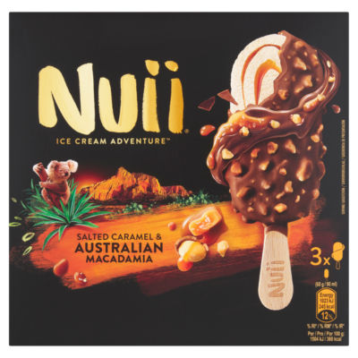Nuii Salted Caramel & Australian Macadamia Ice Cream Stick
