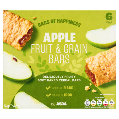 Apple Fruit & Grain Bars 6 x 37g (222g) thumbnail 2