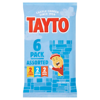 Assorted Flavour Potato Crisps 6 x 25g thumbnail 2