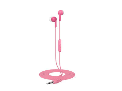 Wired Earbuds with Mic - Pink