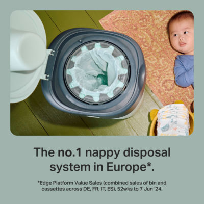 Twist & Click Advanced Nappy Bin in White with 1x Refill Cassette thumbnail 4