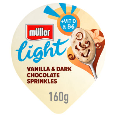 Vanilla with Dark Chocolate Sprinkles Fat Free Yogurt 160g thumbnail 2