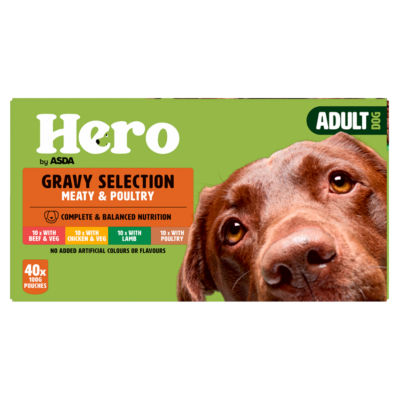 Hero Adult Dog Gravy Selection Meaty & Poultry 40 x 100g (4.0kg) thumbnail 2