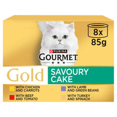 Gold Savoury Cake Meat and Veg Variety Wet Cat Food 8x85g thumbnail 2