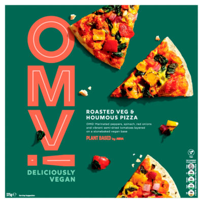 OMV! Deliciously Vegan by Asda Roasted Veg & Houmous Pizza