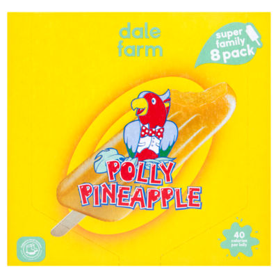 Polly Pineapple Ice Lollies 8 Pack