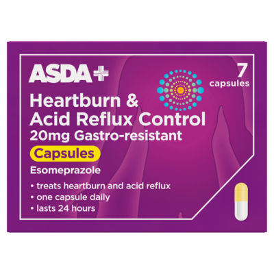 ASDA Heartburn & Acid Reflux Control 20mg 7 Capsules