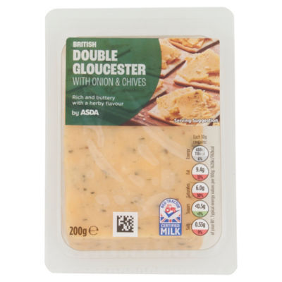 British Double Gloucester with Onion & Chives 200g