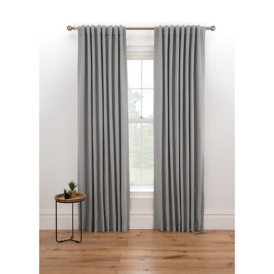 Grey Herringbone Blackout Curtains thumbnail 2