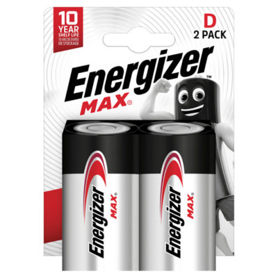 Max D Batteries Alkaline 2 Pack thumbnail 2