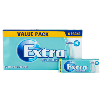Cool Breeze Chewing Gum Sugar Free Multipack 6 x 10 Pieces thumbnail 4