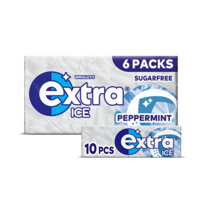 Ice Peppermint Chewing Gum Sugar Free Multipack 6 x 10 Pieces thumbnail 2
