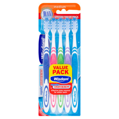 Regular Whitening 5 pack toothbrushes thumbnail 2