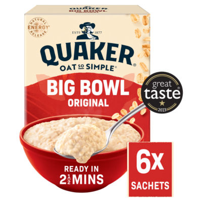 Oat So Simple Big Bowl Original Porridge Sachets 6x38.5g thumbnail 2
