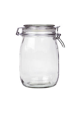 Clear Glass Clip Lid Canister thumbnail 2