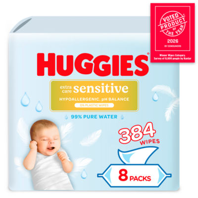 Pure Extra Care Sensitive Plastic Free Baby wipes - 8 packs of 48 wipes thumbnail 3