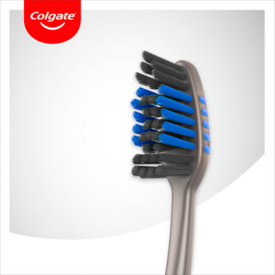 ZigZag Black Medium Manual Toothbrush x3 thumbnail 3