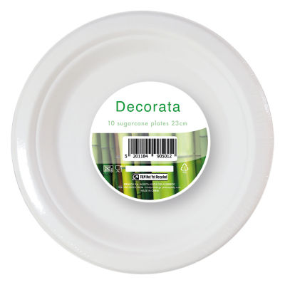 ECO Paper Plates White10 Pack 23cm